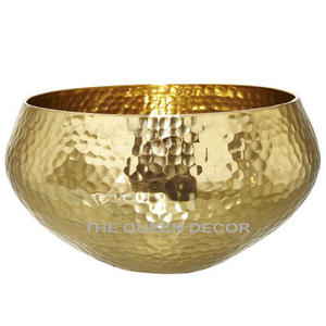uper Selling Hammered Brass Metal for Dinnerware Extra Large <b>Storage</b> Light in <b>Weight</b> Pedicure Bowl Serving for Wedding - Product Image 1