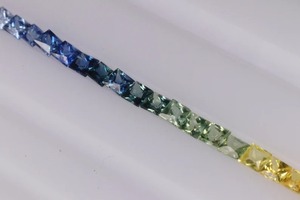 Princess Cut Lab Created Rainbow Sapphire Line Lot-Multi Color Loose <b>Stones</b>-Color Sapphire Gemstone - Product Image 5
