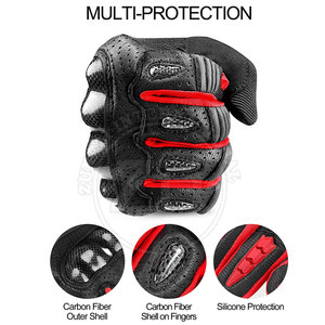 Gants de course de marque privée personnalisables coupe-vent style motard pour le cyclisme gants de moto imperméables matériau en cuir - Product Image 3