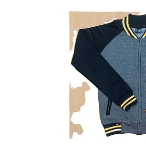 Veste en molleton Alpha Phi Alpha gris foncé, broderie en chenille des lettres grecques, bordure noire et dorée - Product Image 2