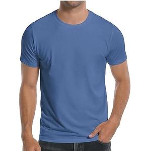 High Quality Top Selling Round O Neck T Shirts For <b>Men</b> With Custom Logo 95% Cotton 5% Spandex <b>Half</b> <b>Sleeve</b> T Shirt Breathable - Product Image 6