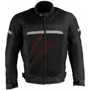 เสื้อแจ็คเก็ตมอเตอร์ไซค์ FLASH GEAR ป้องกันทุกสภาพอากาศ สีดำ สำหรับทุกเพศ ดีไซน์ตาข่ายระบายอากาศ แขนยาว ผลิตจากโพลีเอสเตอร์/หนัง - Product Image 6