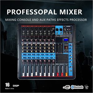 Controlador de DJ profesional exclusivo, consola mezcladora de 8 canales con amplificador de potencia de 600Wx2 para fiesta de escenario y estudio de grabación - Product Image 2