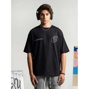 T-shirt graphique pour homme GROOVY Initial Assembly - Manches courtes, noir, imprimé, respirant - Product Image 5