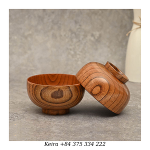 Bol en bois de hêtre, texture lisse, pour la vaisselle de cuisine et la présentation des aliments, Vietnam - Product Image 6