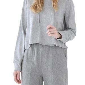 Sudadera Formal Gris de Punto para Mujer, 100% Algodón, Manga Larga, Asimétrica, con Cremalleras, Patrón Geométrico, Transpirable, para Verano - Product Image 6