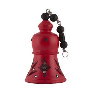 กระดิ่งดินเผาสีแดงขนาด11.8นิ้วของตกแต่งแบบแขวน - Product Image 5