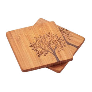 ชุดที่รองแก้วไม้2ชิ้น2025สินค้าขายดีอุปกรณ์ตกแต่งโต๊ะทำจากไม้และหินเครื่องครัว - Product Image 4