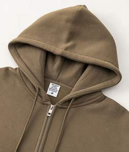 YKH 345GSM Zip up <b>Hoodies</b> Fleece Fabric Blank Long Sleeve Winter Warm Crop Customized Logo High Quality Zipper <b>Hoodies</b> for Women - Product Image 2