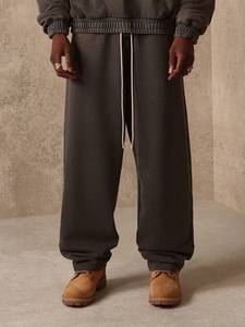 Conjunto Deportivo de Felpa Lavada con Carbón con Sudadera con Capucha y Dobladillo Elástico y Pantalones Deportivos Largos con Cordón, 460 g/m², Producción de Ropa Urbana OEM - Product Image 4