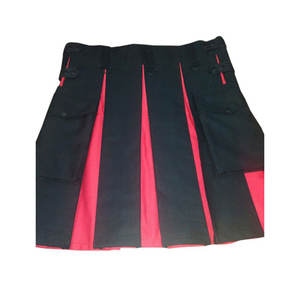 กระโปรงพับลายตารางของผู้ชาย2022ใหม่สายรัดหนังไฮบริด - Product Image 1