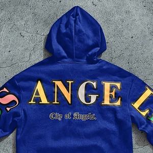 Nouveaux modèles sérigraphié en soie sweat à capuche zippé hommes hiver Streetwear surdimensionné ajustement léger sweat à capuche - Product Image 4