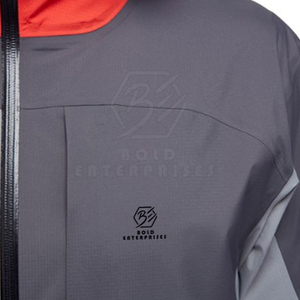 Veste de pluie d'extérieur pour homme, légère, imperméable, respirante, coupe-vent, avec capuche amovible, personnalisable sur le devant, vente en gros - Product Image 3