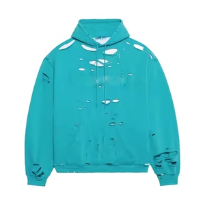 Sweat à capuche unisexe en molleton 100 % coton, écologique, style décontracté pour l'hiver, avec broderie appliquée et perles effet vieilli - Product Image 5