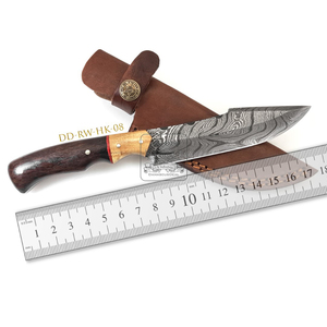 Cuchillo de Bolsillo Personalizado de Acero de Damasco, Hoja de Caza Hecha a Mano de Palisandro G10 de Alta Calidad, Grabado con Láser, 192 Capas, OEM - Product Image 5