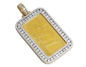 Nueva moda estilo Hip Hop cuadrado helado Moissanite diamante redondo en colgante de plata esterlina para hombres - Product Image 2