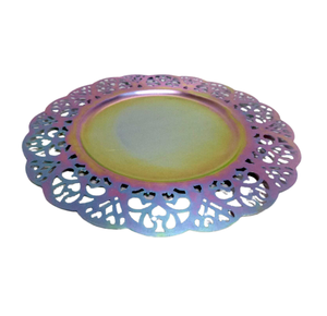 Vente chaude Fer Plaque Ronde Blanc Couleur Grande Taille Plat Et Plateau Pour Servir La Maison Et La Cuisine Ware Décoratif - Product Image 6