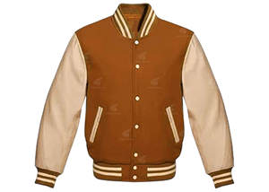 Veste chaude en cuir véritable style Letterman, prix de gros, vêtements de rue décontractés d'hiver, coupe-vent, doublure intérieure matelassée - Product Image 2