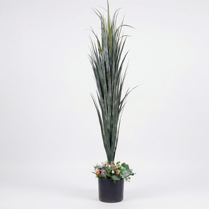 Planta Artificial de Césped Alto con Base de Flores Silvestres - Product Image 1