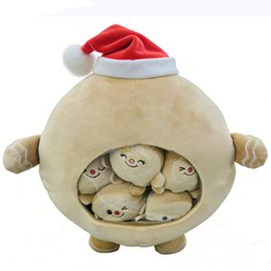 Adorable Juego de Peluches de Familia de Galletas de Jengibre Personalizado para Decoración Navideña - Product Image 4