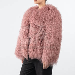 Abrigo de Piel de Mongolia de Manga Larga en Talla Adulto, Chaqueta Cálida de Invierno para Mujer, Abrigo de Piel de Mongolia Genuina - Product Image 6