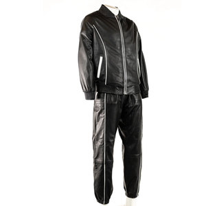 Veste en cuir de créateur pour hommes nouveauté ensemble veste et pantalon en cuir PU pour hommes tenue deux pièces décontractée élégante - Product Image 3