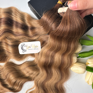 Vente en gros d'extensions de cheveux avec bande Super Double Drawn Texture de vague naturelle couleur scandinave 100% Remy vrais cheveux humains de qualité supérieure - Product Image 4