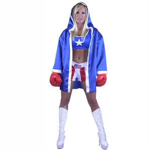 Batas de Boxeo de Seda Satén Súper Suaves para Mujer, Diseños Personalizados de Alta Calidad, Batas para Competencia de Lucha - Product Image 2