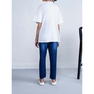 Pantalon en jean ZIVEN Perfect Mom Fit respirant, coupe skinny cargo, déchiré, taille haute, extensible, ample, pour femme, idéal pour le printemps - Product Image 4