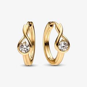Cable Hoop Lab Grown Diamond <b>Earring</b> with 18k Rose Gold IGI Certified Casual Wear American Diamond Women's <b>Cute</b> Moissanite - Product Image 3