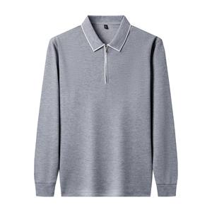 เสื้อยืดแขนยาวผู้ชายคุณภาพสูง ผ้าคอตตอนผสมสแปนเด็กซ์ 6 สีพื้น คอกลม ชายเสื้อโค้ง รับสกรีนโลโก้ตามแบบ - Product Image 1