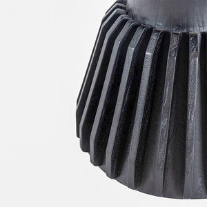 WTF Bold Look Pedestal Strong Base Modern Design Round Shape Solid Mango Wood Natural Texture Black Finish Kitchen <b>Dining</b> <b>Table</b> - Product Image 6