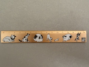 Prix d'usine Fournitures de dessin de qualité exceptionnelle Wabisabi Cat Lover Construction 15cm Règle promotionnelle - Product Image 6