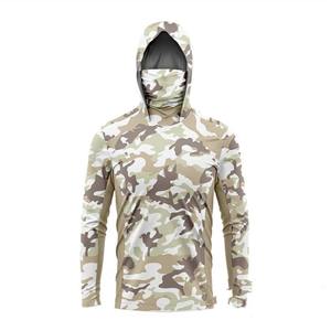 Personalizado bajo MOQ sublimación Impresión de secado rápido poliéster rendimiento pesca Sudadera con capucha UPF 50 camisa de pesca con capucha - Product Image 1