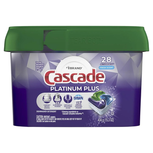 Detergentes Cascade Platinum Plus 28 Ct ActionPacs Gel para lavavajillas, aroma fresco para una limpieza eficaz - Product Image 4