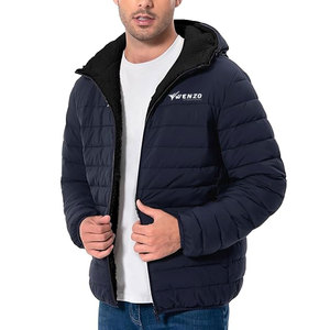 Vestes matelassées à capuche pour hommes, hiver, écologiques, respirantes, chaudes, isolées, confortables, logo avant, pour le travail en extérieur, usage quotidien - Product Image 1