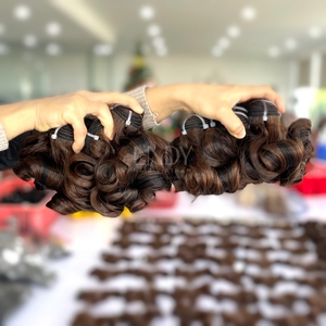 Extensiones de cabello humano vietnamita de color marrón hinchable de la más alta calidad con paquete de precio al por mayor 2025 - Product Image 1