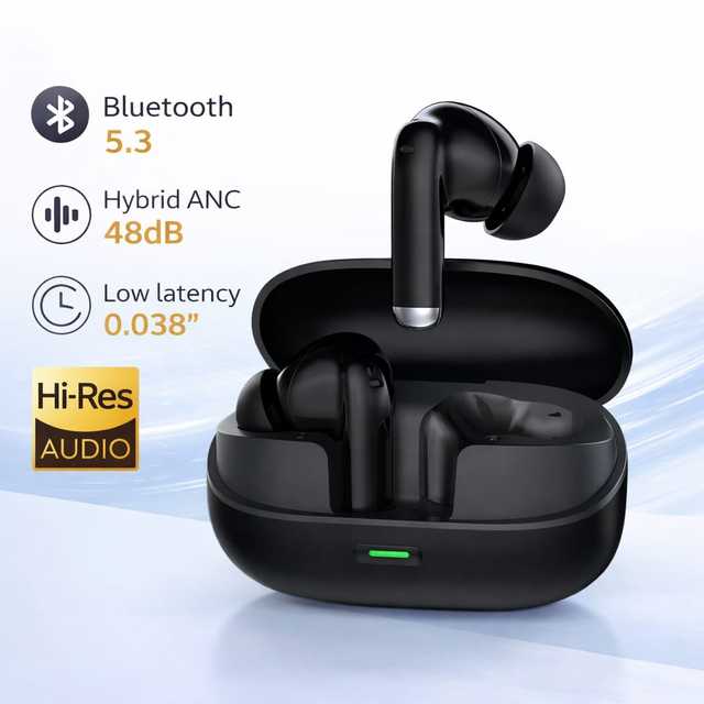 Wireless Bluetooth 5.3 Earbuds Sports In-Ear Headphones Deep Bass Touch Control Noise Reduction Charging Case