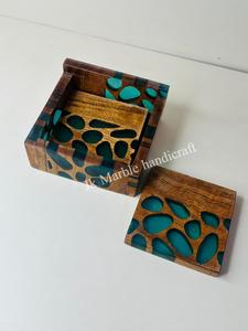 Ensemble d'accessoires de cuisine en bois personnalisés respectueux de l'environnement magnifiques sous-verres de thé et café pour la vaisselle au meilleur prix vente en gros - Product Image 3