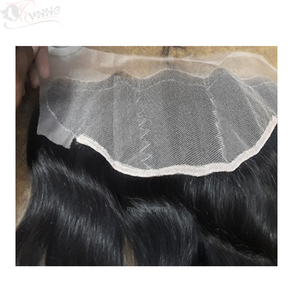 Venta al por mayor Remy cutícula alineada 13x6 encaje suizo transparente Frontal cabello humano - Product Image 5