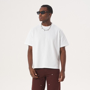 T-shirts à manches courtes pour hommes de haute qualité 100% coton Logo personnalisé et impression motif solide 220 grammes tissu Jersey - Product Image 3