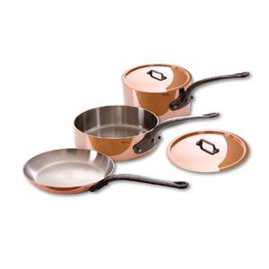 Custom Logo <b>Copper</b> Saucepan with Stainless Steel Lid Classic Design OEM Cookware Manufacturer - Product Image 3