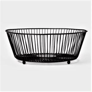 Black Coated Metal Fruit <b>Basket</b> Handmade Wire Design Storage <b>Basket</b> for Home Dining <b>Table</b> Fruits Containing Usage - Product Image 2