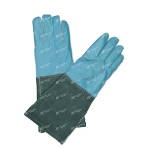 Gants de sécurité vétérinaires OEM Cuir de vachette Résistant aux morsures Anti-impact Protection sans cruauté de la faune Semblable aux gants de soudage - Product Image 6