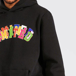 100% coton personnalisé deux pièces surdimensionné hommes imprimé survêtements couleur unie hommes personnalisé bouffée impression survêtement - Product Image 5