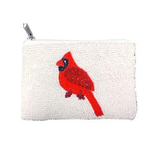 Pochette de luxe pour broderie artisanale Oiseau Nouveau style Sac de maquillage perlé design mignon pour femmes et filles - Product Image 1
