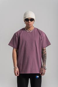 2022 logotipo personalizado impreso de alta calidad de talla grande 100% algodón holgado camiseta de gran tamaño para hombres mujeres Casual cuello redondo con bordado - Product Image 5