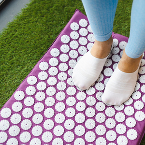 मालिश एक्यूपंक्चर योग शक्ति चटाई, दबाव चटाई और पीठ तनाव राहत के लिए तकिया सेट, तकिया के साथ योग चटाई - Product Image 2