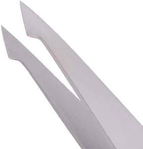 Pinzas para cejas Punta puntiaguda inclinada Pinzas para depilación de acero inoxidable - Product Image 3