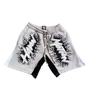 Custom <b>Men</b> Streetwear Custom Print Logo High Quality Drawstring Highstreets Acid Washed Summer Wear Casual Cotton <b>Shorts</b> - Product Image 5